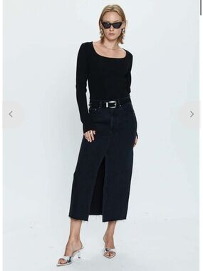 Pistola Alice Denim Skirt in Black Underground NWT